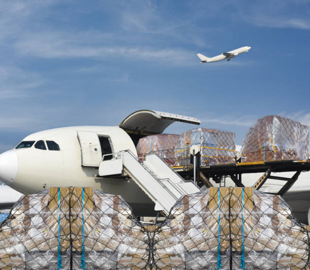 Cargo airplane loading